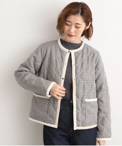 grove / グローブ レザーブルゾン・ジャケット | 【2WAY・リバーシブル】一枚でチェック柄も無地も！キルトジャケット