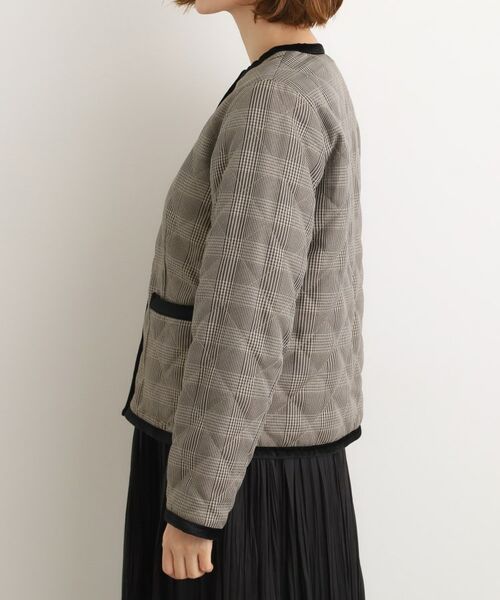 grove / グローブ レザーブルゾン・ジャケット | 【2WAY・リバーシブル】一枚でチェック柄も無地も！キルトジャケット | 詳細19