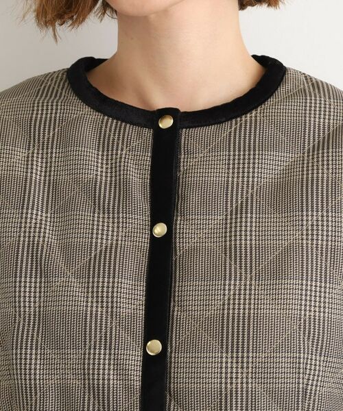 grove / グローブ レザーブルゾン・ジャケット | 【2WAY・リバーシブル】一枚でチェック柄も無地も！キルトジャケット | 詳細21