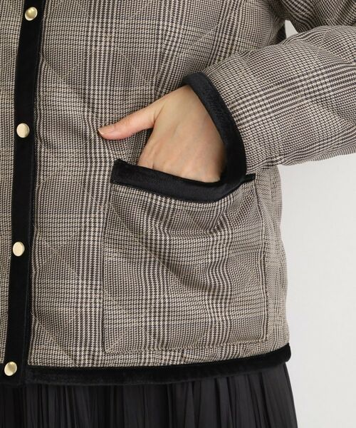 grove / グローブ レザーブルゾン・ジャケット | 【2WAY・リバーシブル】一枚でチェック柄も無地も！キルトジャケット | 詳細24