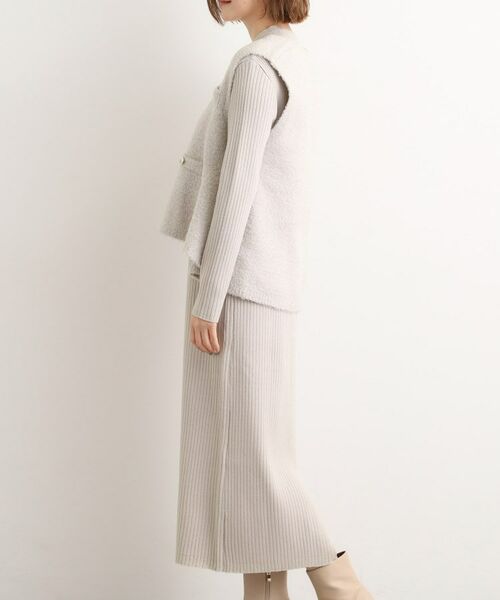 grove / グローブ ロング・マキシ丈ワンピース | 【2点SET/体型カバー】一枚で決まる、ペプラムベスト×ニットワンピース | 詳細17