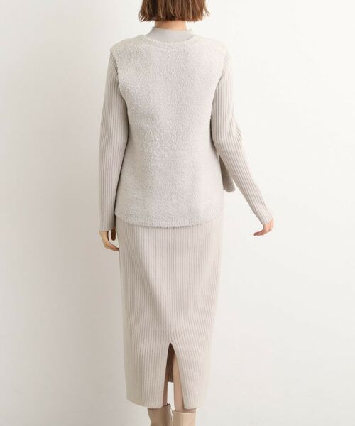 grove / グローブ ロング・マキシ丈ワンピース | 【2点SET/体型カバー】一枚で決まる、ペプラムベスト×ニットワンピース | 詳細18