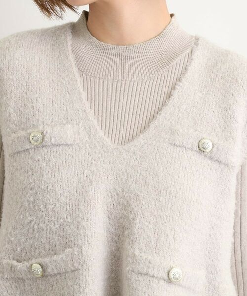 grove / グローブ ロング・マキシ丈ワンピース | 【2点SET/体型カバー】一枚で決まる、ペプラムベスト×ニットワンピース | 詳細20