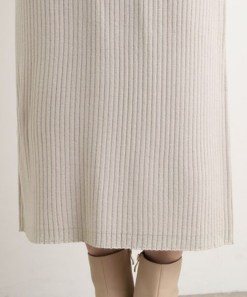 grove / グローブ ロング・マキシ丈ワンピース | 【2点SET/体型カバー】一枚で決まる、ペプラムベスト×ニットワンピース | 詳細24