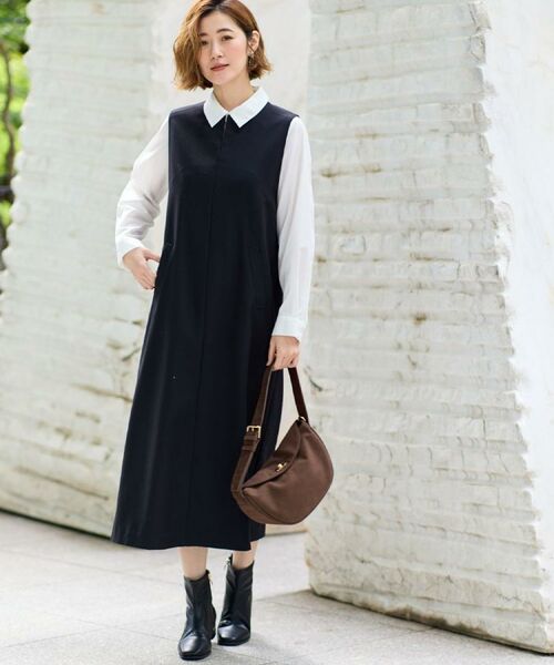 grove / グローブ ロング・マキシ丈ワンピース | 【2WAY/美シルエット】着こなし自在のジャンドレワンピース | 詳細1