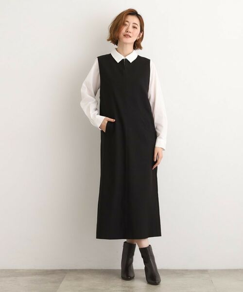 grove / グローブ ロング・マキシ丈ワンピース | 【2WAY/美シルエット】着こなし自在のジャンドレワンピース | 詳細3