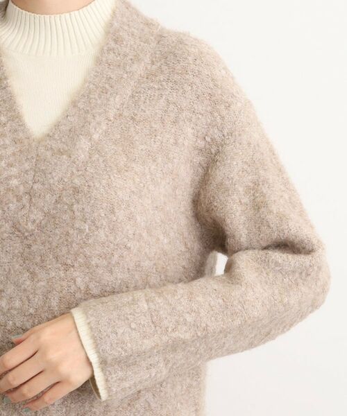 grove / グローブ ミニ丈・ひざ丈ワンピース | 一枚でレイヤードコーデ完成！ブークレーニットワンピース | 詳細18