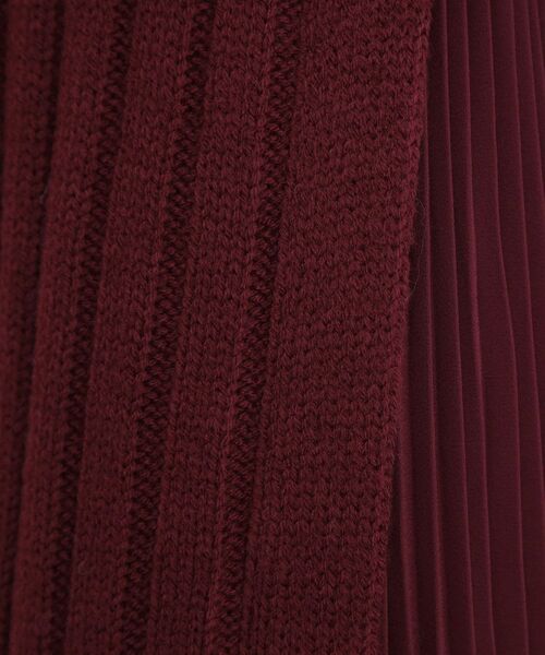 grove / グローブ ロング・マキシ丈ワンピース | 【選べる着丈】配色サイドプリーツニットワンピース | 詳細13