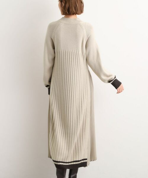 grove / グローブ ロング・マキシ丈ワンピース | 【選べる着丈】配色サイドプリーツニットワンピース | 詳細16