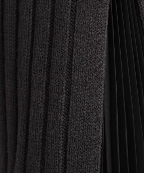 grove / グローブ ロング・マキシ丈ワンピース | 【選べる着丈】配色サイドプリーツニットワンピース | 詳細4