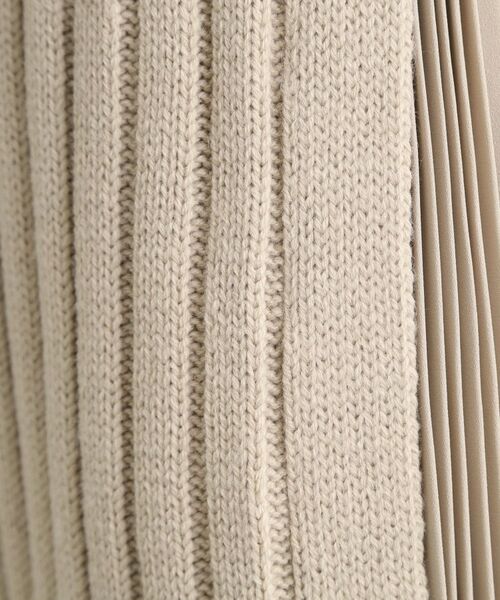 grove / グローブ ロング・マキシ丈ワンピース | 【選べる着丈】配色サイドプリーツニットワンピース | 詳細9