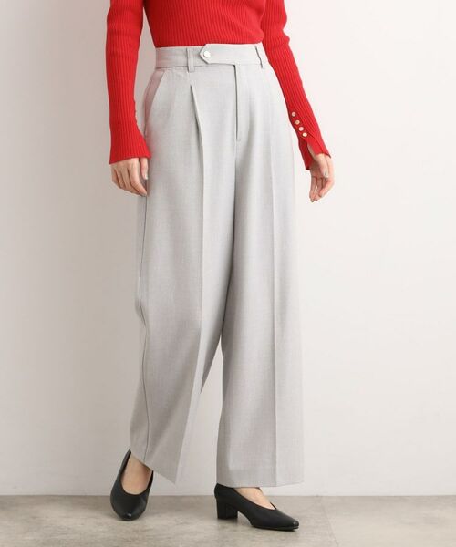 grove / グローブ パンツ | シャークスキン裏起毛スラックスパンツ | 詳細1