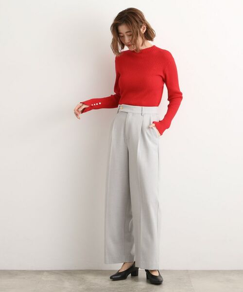 grove / グローブ パンツ | シャークスキン裏起毛スラックスパンツ | 詳細3