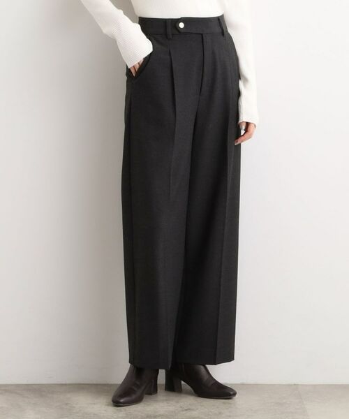 grove / グローブ パンツ | シャークスキン裏起毛スラックスパンツ | 詳細5