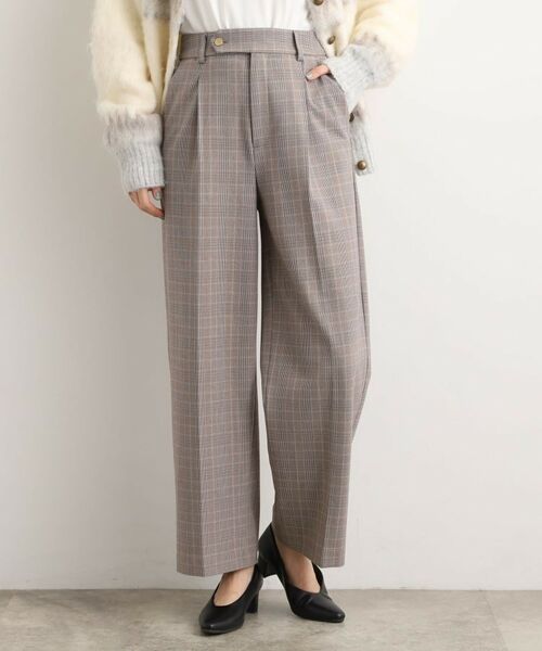 grove / グローブ パンツ | シャークスキン裏起毛スラックスパンツ(トープ(254))