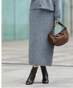 grove / グローブ ロング・マキシ丈スカート | 【SETITEM】ケーブルニットスカート