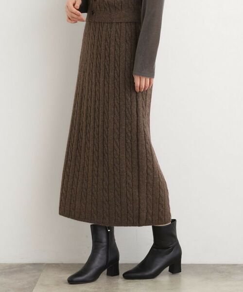 grove / グローブ ロング・マキシ丈スカート | 【SETITEM】ケーブルニットスカート | 詳細11