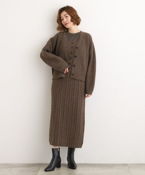 grove / グローブ ロング・マキシ丈スカート | 【SETITEM】ケーブルニットスカート | 詳細13