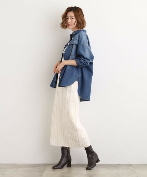 grove / グローブ ロング・マキシ丈スカート | 【SETITEM】ケーブルニットスカート | 詳細2