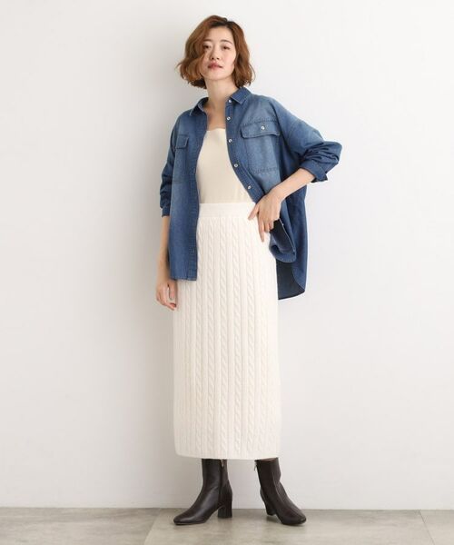 grove / グローブ ロング・マキシ丈スカート | 【SETITEM】ケーブルニットスカート | 詳細3