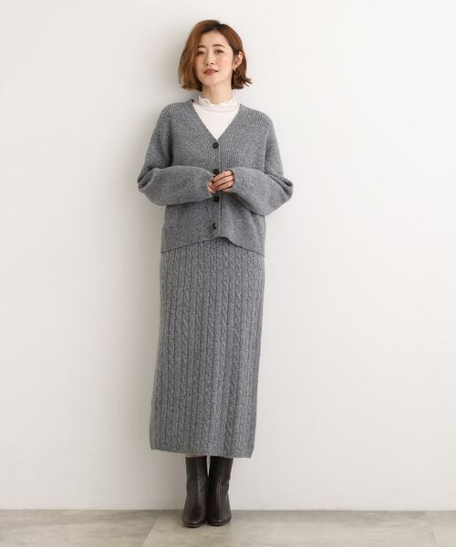 grove / グローブ ロング・マキシ丈スカート | 【SETITEM】ケーブルニットスカート | 詳細8