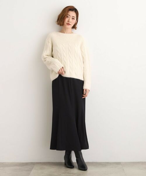 grove / グローブ ロング・マキシ丈スカート | ウエストサイドリブマーメイドスカート | 詳細10