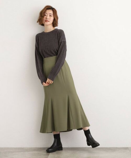 grove / グローブ ロング・マキシ丈スカート | ウエストサイドリブマーメイドスカート | 詳細2