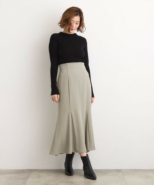 grove / グローブ ロング・マキシ丈スカート | ウエストサイドリブマーメイドスカート | 詳細6