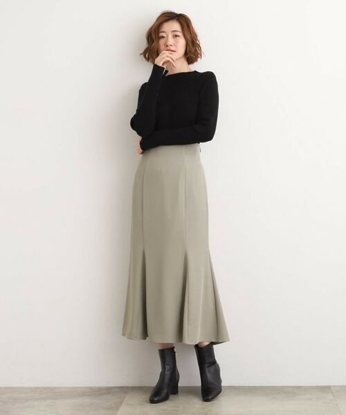 grove / グローブ ロング・マキシ丈スカート | ウエストサイドリブマーメイドスカート | 詳細7