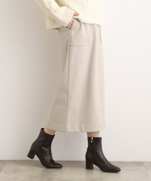 grove / グローブ ロング・マキシ丈スカート | 起毛ジャカードナロースカート | 詳細1