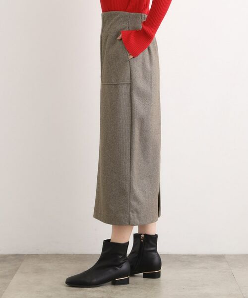 grove / グローブ ロング・マキシ丈スカート | 起毛ジャカードナロースカート | 詳細14