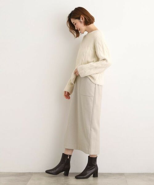 grove / グローブ ロング・マキシ丈スカート | 起毛ジャカードナロースカート | 詳細3