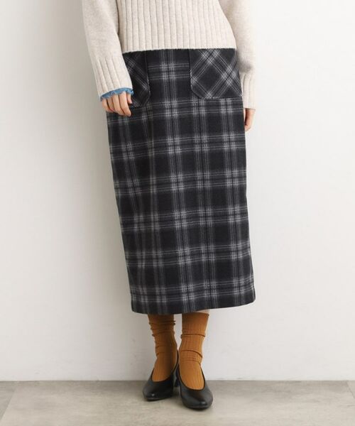 grove / グローブ ロング・マキシ丈スカート | 起毛ジャカードナロースカート | 詳細5