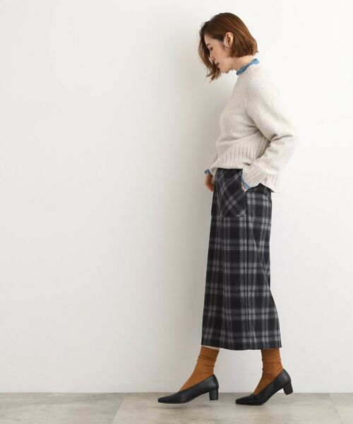 grove / グローブ ロング・マキシ丈スカート | 起毛ジャカードナロースカート | 詳細7