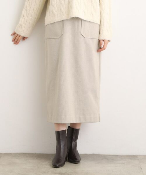 grove / グローブ ロング・マキシ丈スカート | 起毛ジャカードナロースカート(グレージュ(050))