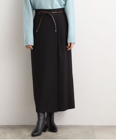 grove / グローブ ロング・マキシ丈スカート | 合皮ベルト付きナロースカート