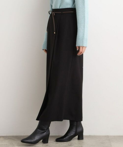 grove / グローブ ロング・マキシ丈スカート | 合皮ベルト付きナロースカート | 詳細1