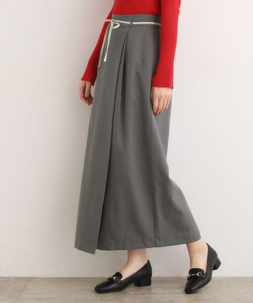 grove / グローブ ロング・マキシ丈スカート | 合皮ベルト付きナロースカート | 詳細10