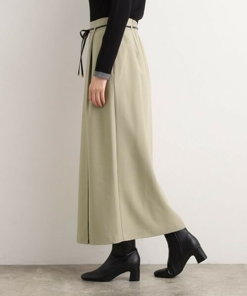 grove / グローブ ロング・マキシ丈スカート | 合皮ベルト付きナロースカート | 詳細15