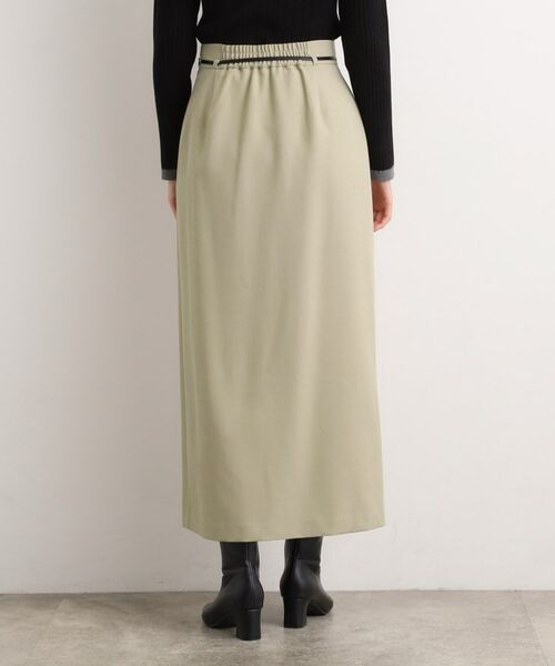 grove / グローブ ロング・マキシ丈スカート | 合皮ベルト付きナロースカート | 詳細16