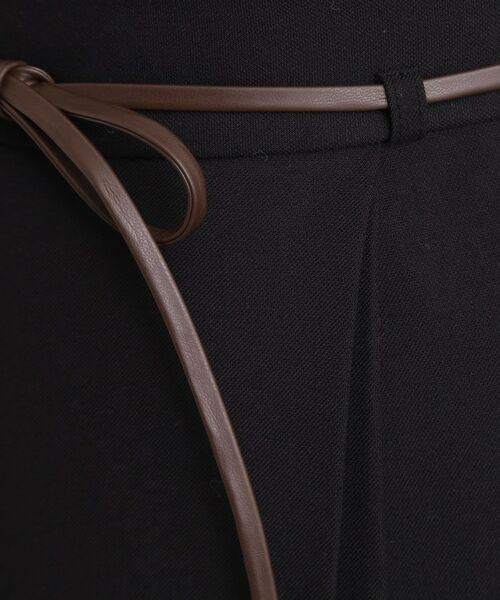 grove / グローブ ロング・マキシ丈スカート | 合皮ベルト付きナロースカート | 詳細4