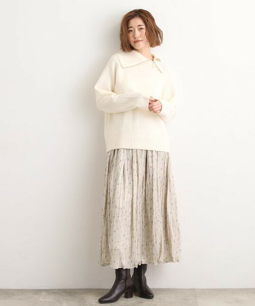 grove / グローブ ロング・マキシ丈スカート | 花柄アソートプリーツスカート | 詳細10