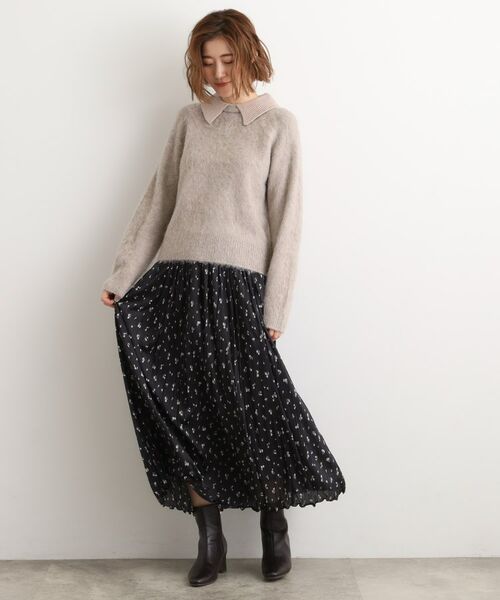 grove / グローブ ロング・マキシ丈スカート | 花柄アソートプリーツスカート | 詳細6