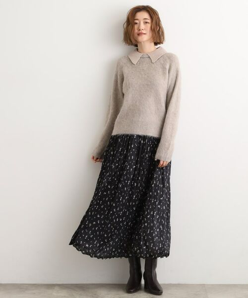 grove / グローブ ロング・マキシ丈スカート | 花柄アソートプリーツスカート | 詳細7