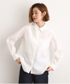 grove / グローブ シャツ・ブラウス | オーガンジーレイヤードシャツ