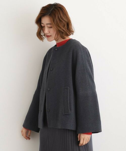grove / グローブ その他アウター | 【ウール混】軽やかに羽織れるショートコート | 詳細6