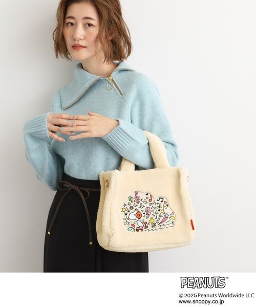 grove / グローブ トートバッグ | 【PEANUTS】ボアスクエア2WAYトート | 詳細1