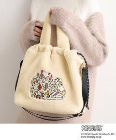 grove / グローブ トートバッグ | 【PEANUTS】ボア巾着トート