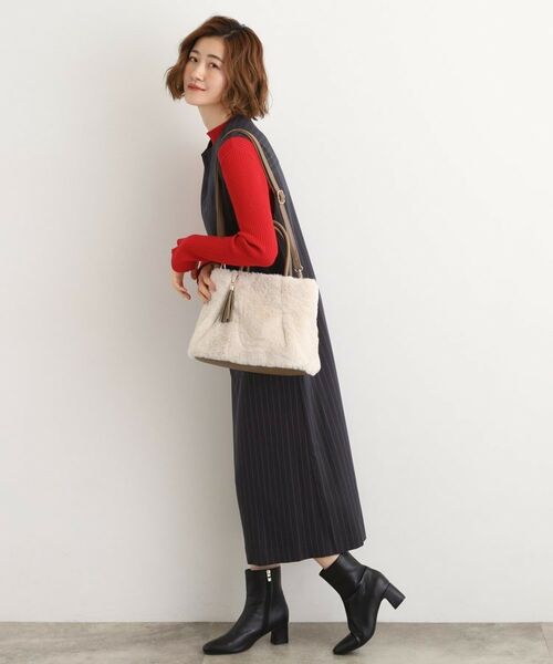 grove / グローブ トートバッグ | タックタッセルエコファー2WAYトート | 詳細2