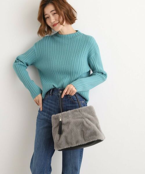 grove / グローブ トートバッグ | タックタッセルエコファー2WAYトート | 詳細4